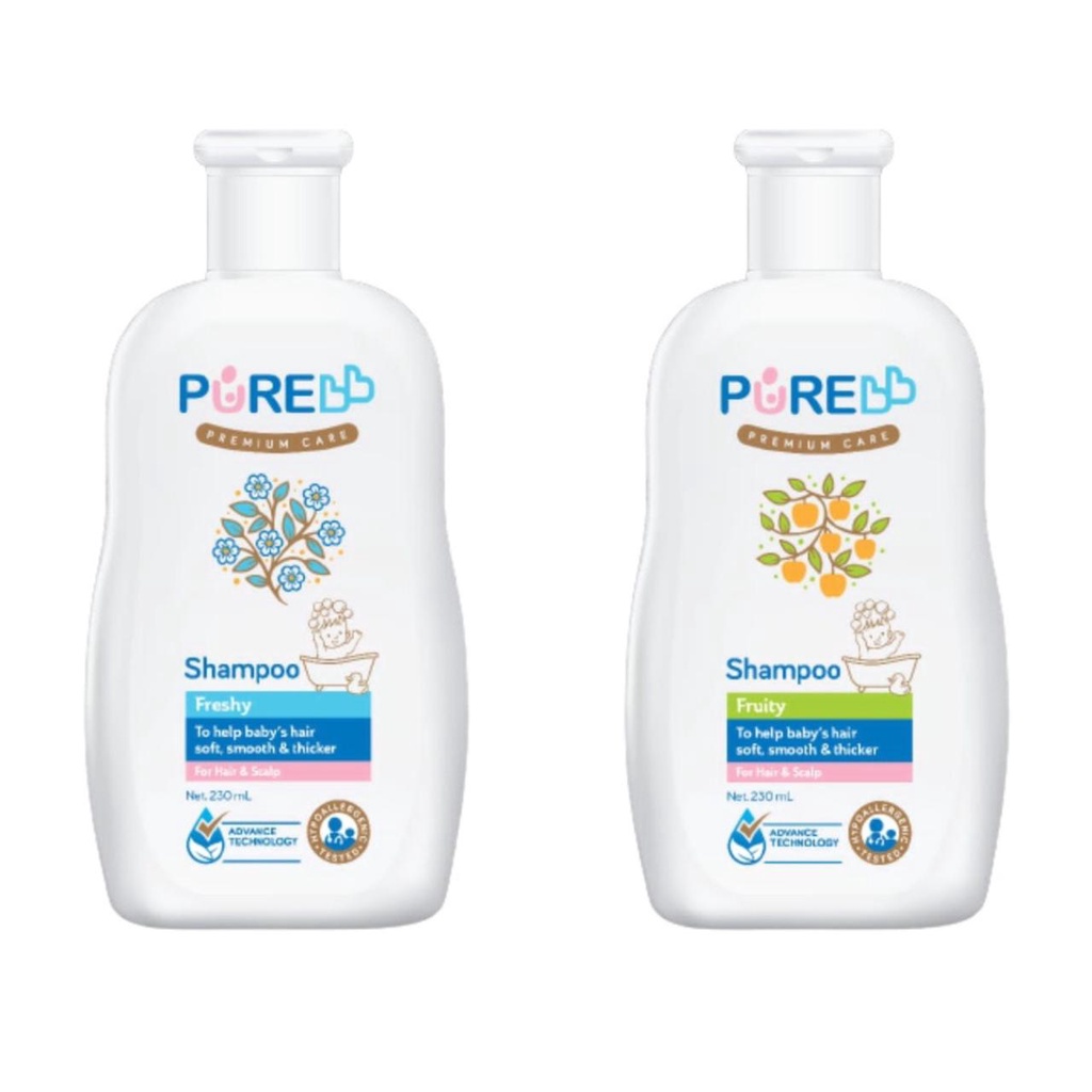 PURE Baby Shampoo Freshy &amp; Fruity 230ml / Shampoo Bayi