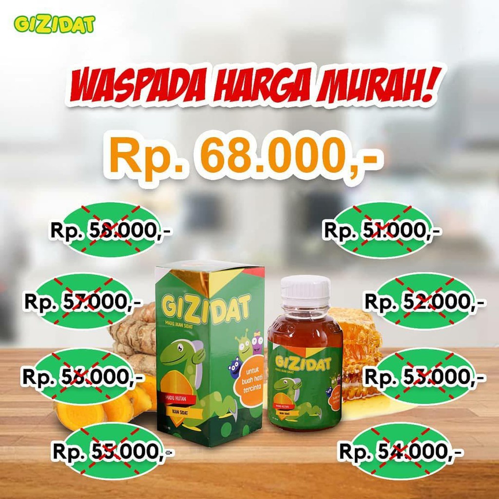 Gizidat Madu Herbal Penambah Nafsu Makan Anak Original [130 mL]