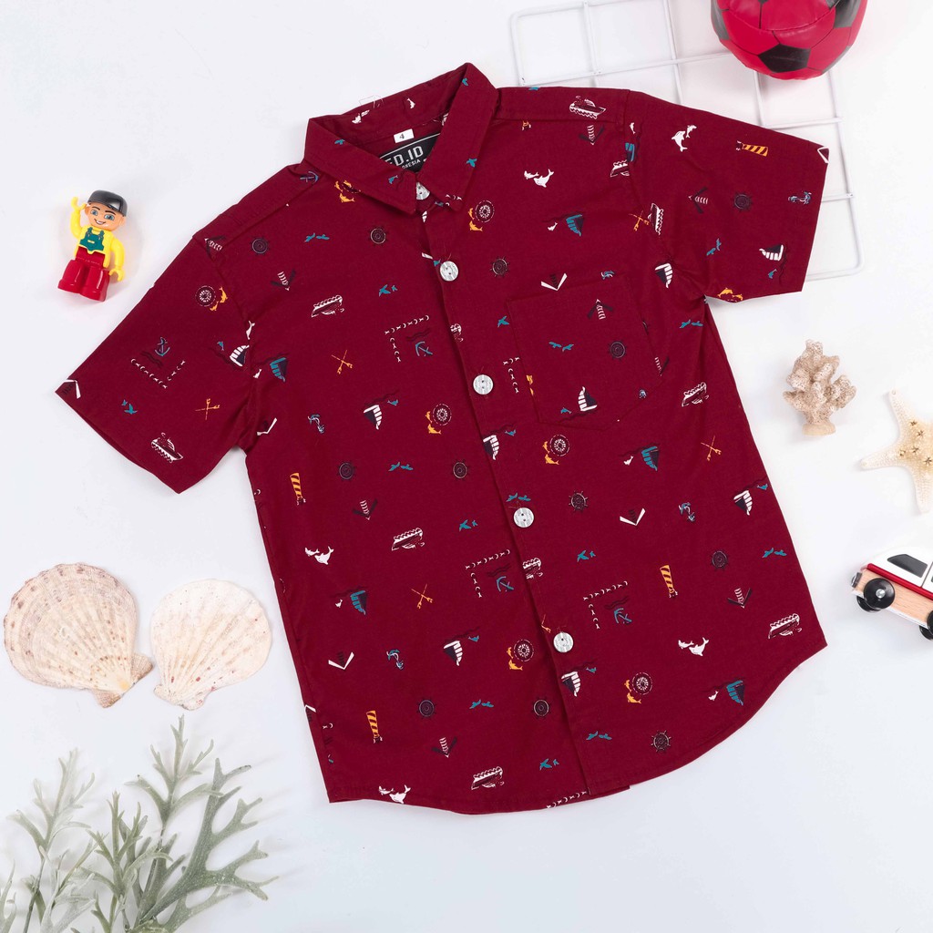 MOKOKOMO kemeja anak laki-laki kids SEAL kemeja anak pria baju lebaran anak fashion anak laki laki