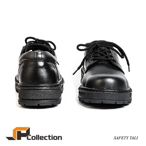 Original SPATOO-Sepatu Safety Pendek Model Kulit Sapi Asli Ujung Ada Besi Pengaman / Steel Toe Cap