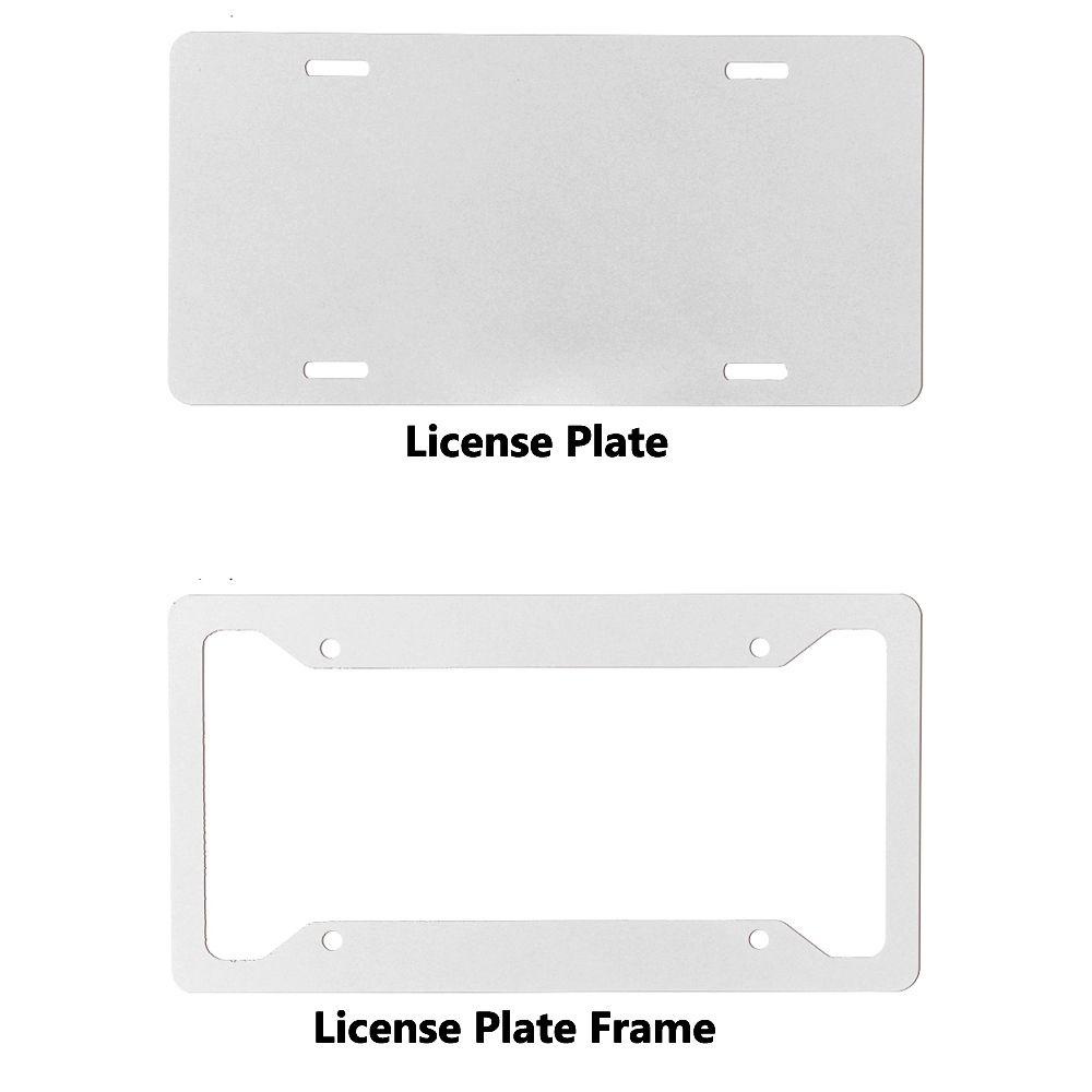 Plat Nomor Sublimasi Atas Logam DIY Tag Mobil Plat Nomor Kosong