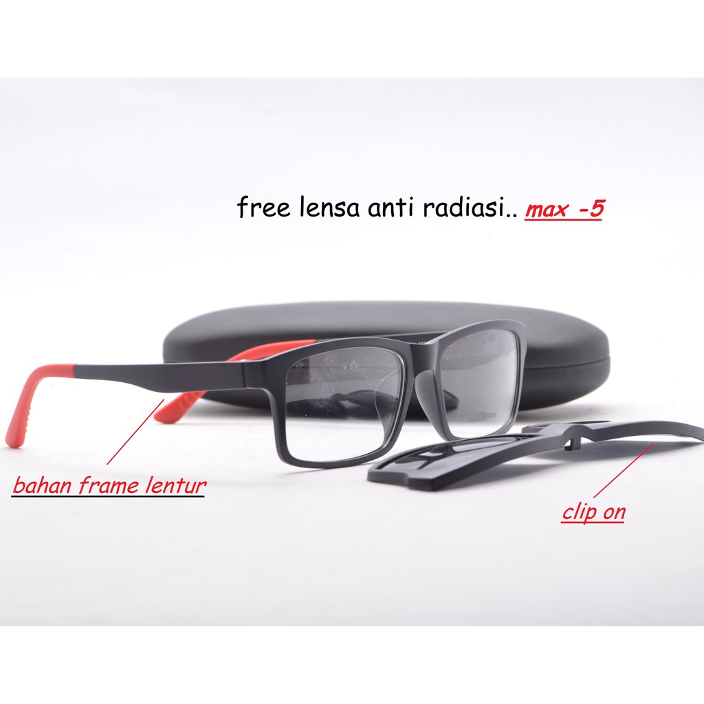 Kacamata Minus | Kcamata Antiradiasi | Kcamata Wanita | Kcamata Pria | Kcamata Fashion Clip On 8004