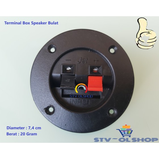 Terminal Speaker Bulat 2 Pin / Terminal Box Speaker Japit Bulat 2 Pin