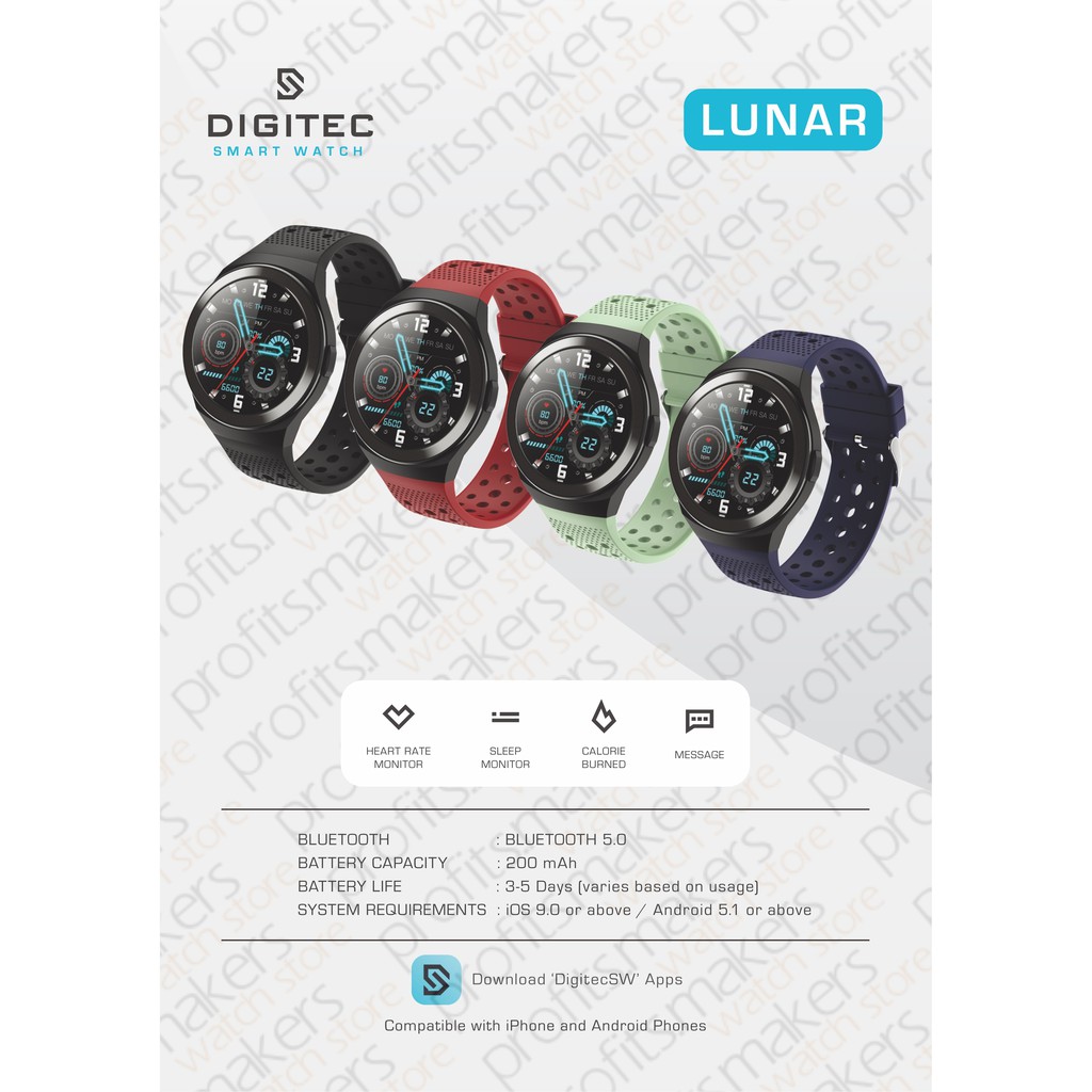 DIGITEC DG SW LUNAR / DG-SW-LUNAR Smart Watch Smartwatch ORIGINAL