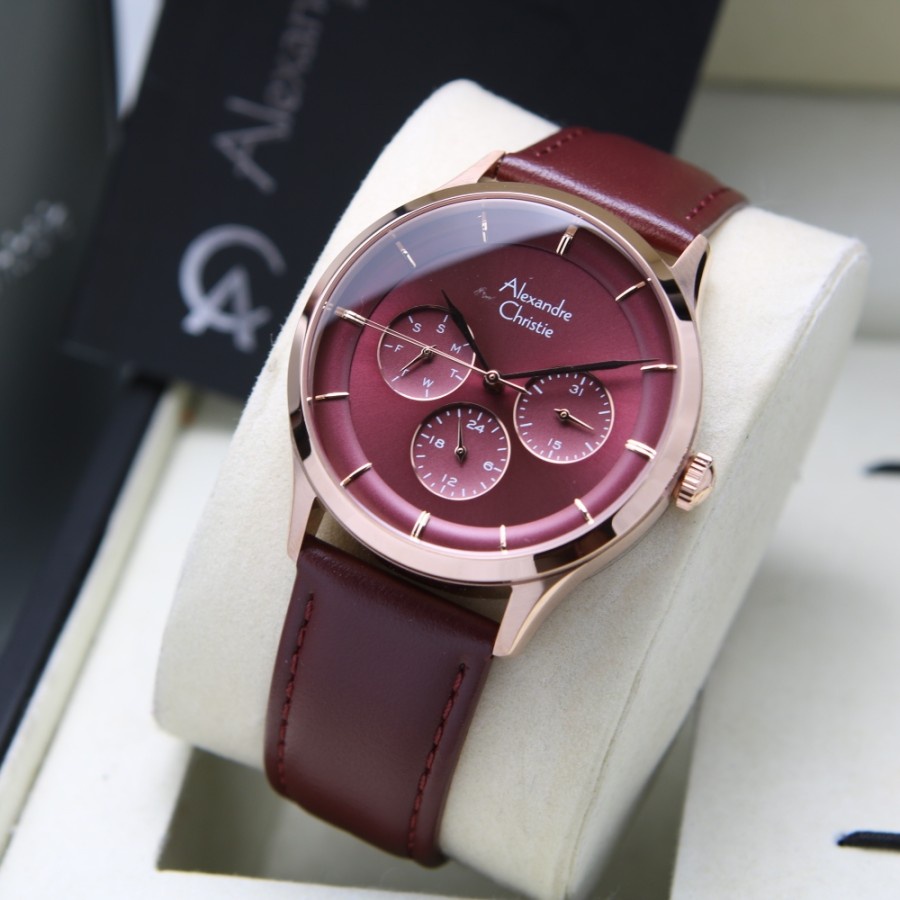 JAM TANGAN WANITA ALEXANDRE CHRISTIE AC 2868 LEATHER ORIGINAL GARANSI RESMI 1 TAHUN