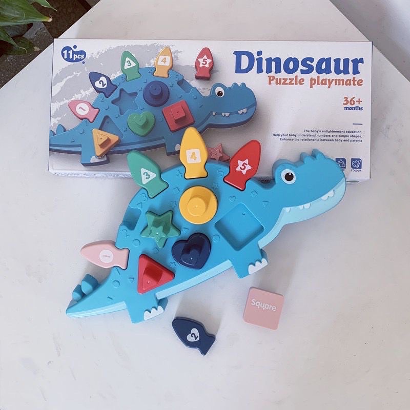 dinosaur puzzle playmate shape sorter early learning toys