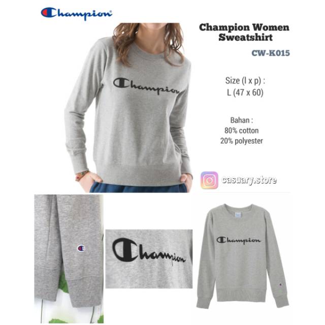 grey champion crewneck womens