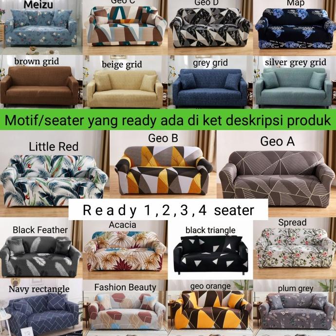 Cover Sofa 3 SEATER Import Sarung Sofa Stretch Kain Sofa 3 Seater