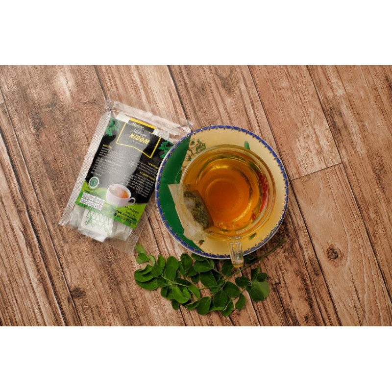 Teh Daun Kelor Moringa KIDOM Foil isi 10 sachet Sehat, Nikmat, Menyegarkan