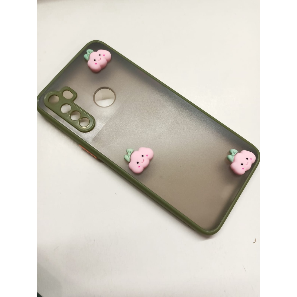 candy macaron softcase case tebal kondom hp Realme 5 Pink maroon kuning hitam navy