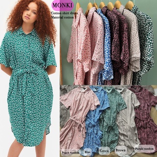 MNK button midi dress/baca noted!! bahanna beda