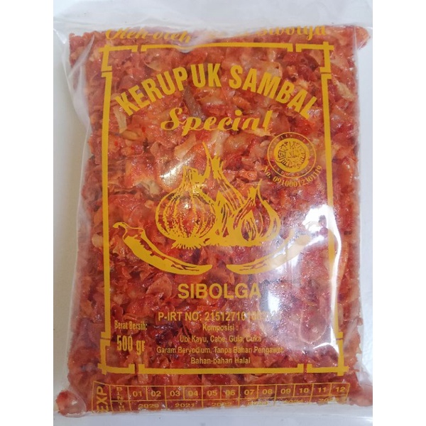 

Kerupuk Sambal Teri special Khas Sibolga 500 gram