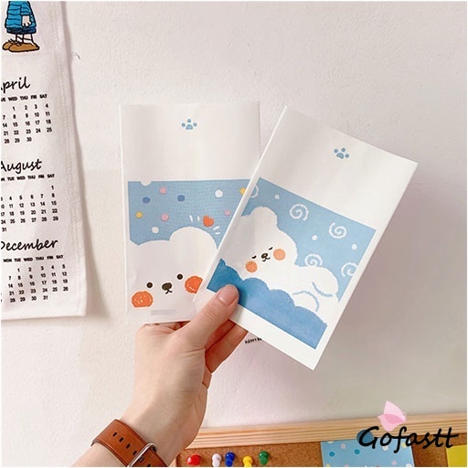 

Simple Ins Paper Bag Tas Penyimpanan Kartun Lucu Mini Snack Candy Bear Tas Hadiah Ulang Tahun G