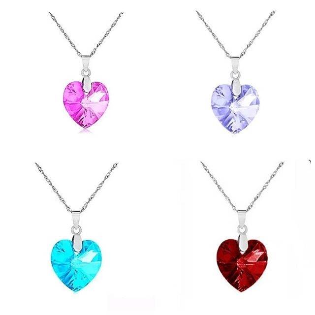 Kalung CRYSTAL LOVE Kalung Kristal Swarovski Diamond Solitaire Swarovski Liontin Crystal Swarovski