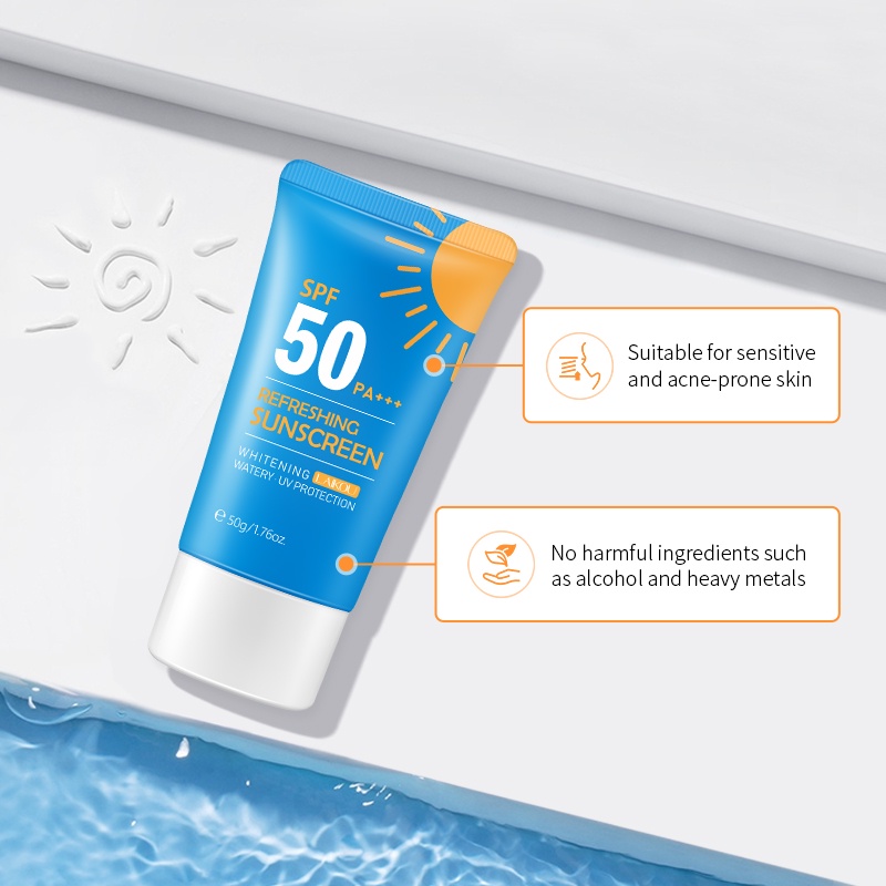 LAIKOU Refreshing Sunscreen UV Protection Sunscreen Pemutih Wajah Body Sunscreen SPF50 PA+++