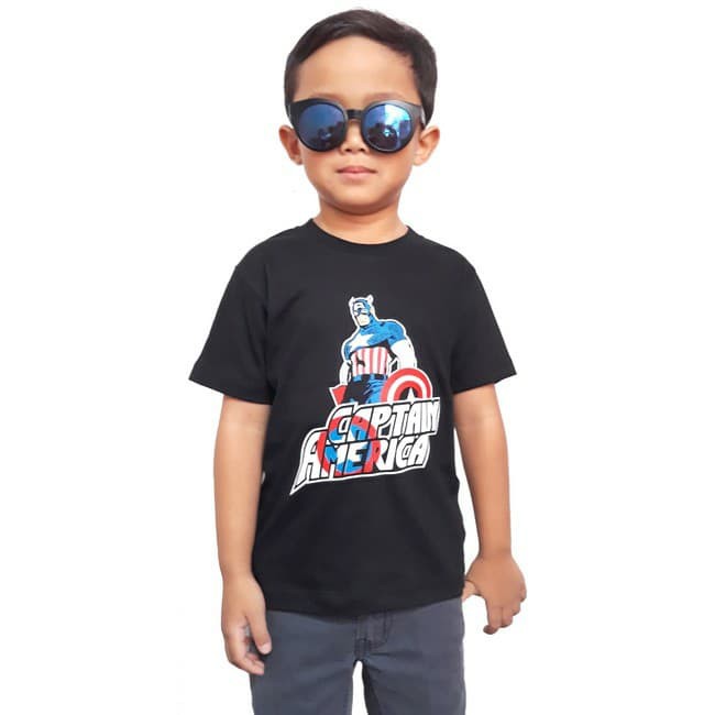 Kaos Karakter SUPERHERO anak / CAPTAIN AMERICA