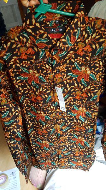 Unik Asli Kemeja Batik Pria Slim Fit Baju Batik Pria Slimfit Cb391 Lengan Panjang Colin Dion