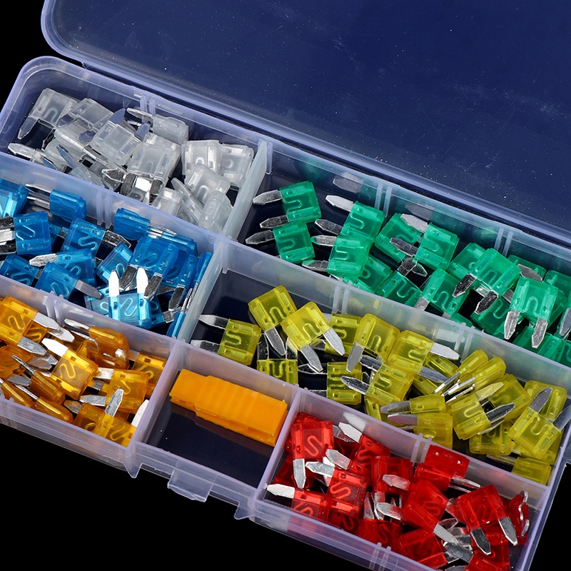 120pcs / set Sekring Gepeng Mini Micro Blade Untuk Mobil / Truk