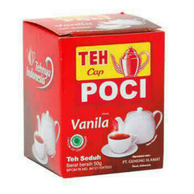 

Teh Seduh " Cap Poci " aroma Vanila