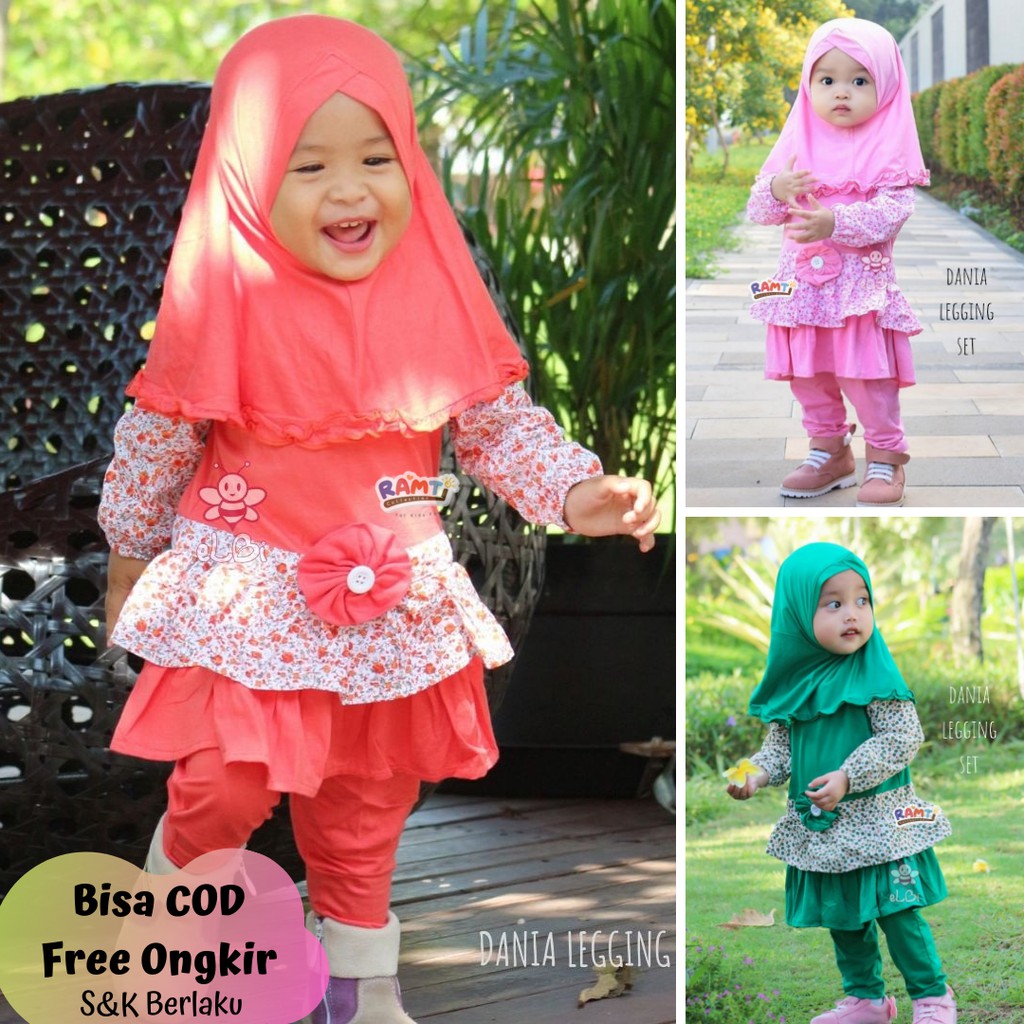  baju  muslim  anak  perempuan merk elbi  little bee boutique 