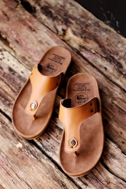 SANDAL KULIT PRIA CEVANY CLOVER BLACK BROWN TAN KULIT SAPI ASLI ORIGINAL HANDMADE