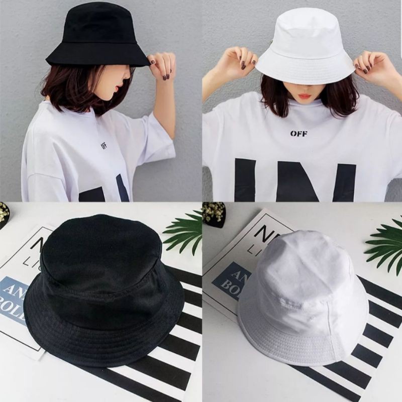 PAKET HEMAT KHUSUS RESELLER BUCKET HAT POLOS / BUCKET BADAS / BUCKET MESSED UP BOLAK BALIK