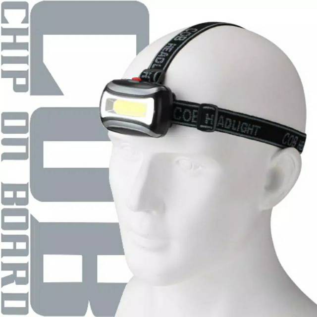 Headlamp Flashlight Waterproof LED 3 Modes COB Headlight