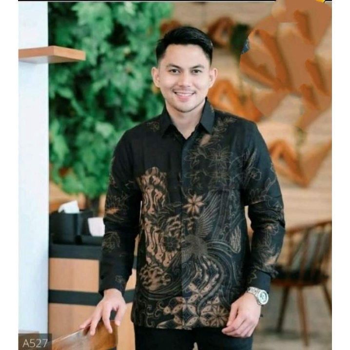 KUSUMAYUDHA Kemeja Batik Pria Lengan Panjang Furing Halus Berkualitas Premium Katun Printing