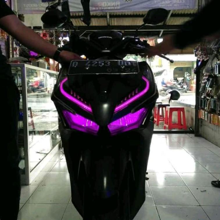 12.12 TEN PAKET LAMPU ALIS BONUS DEMON MOTOR HONDA VARIO 125 150 NEW/OLD DRL ALIS NON BINTIK ,.,.,.,