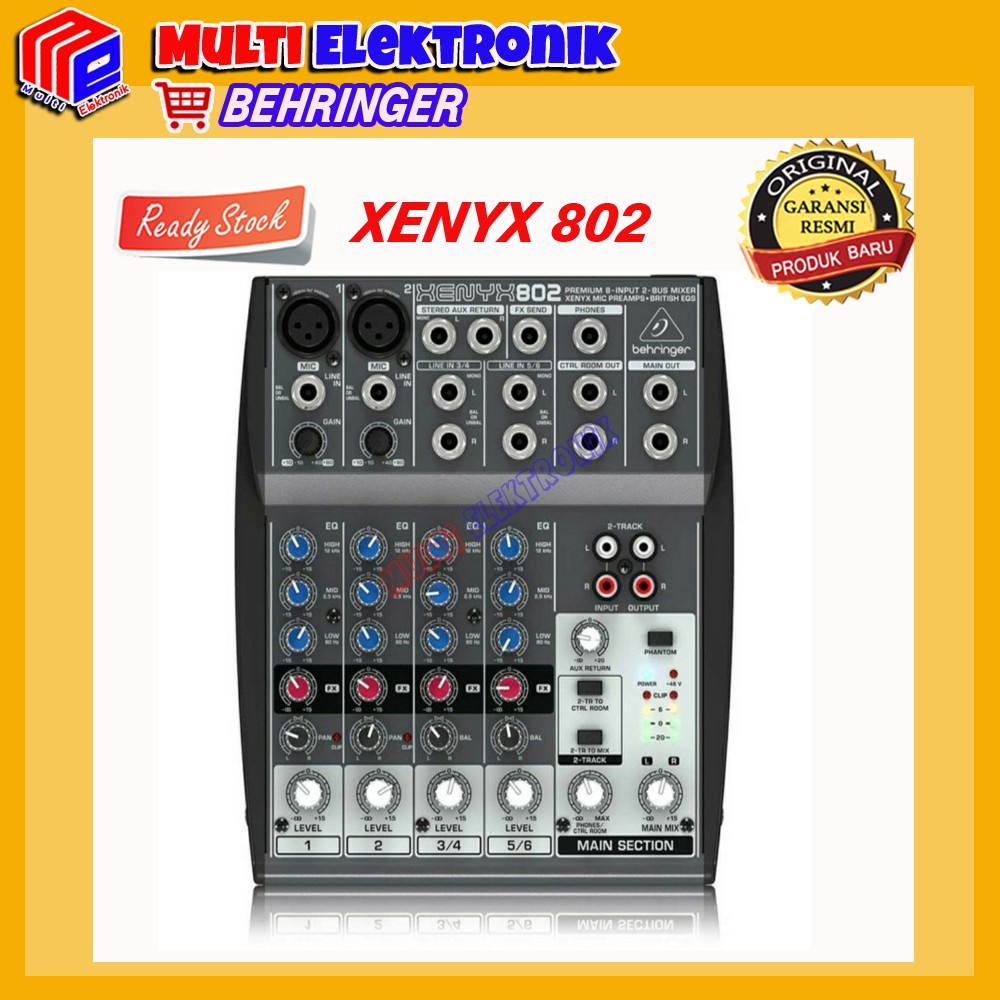 Mixer Behringer Xenyx 802 Original Garansi Resmi Shopee Indonesia