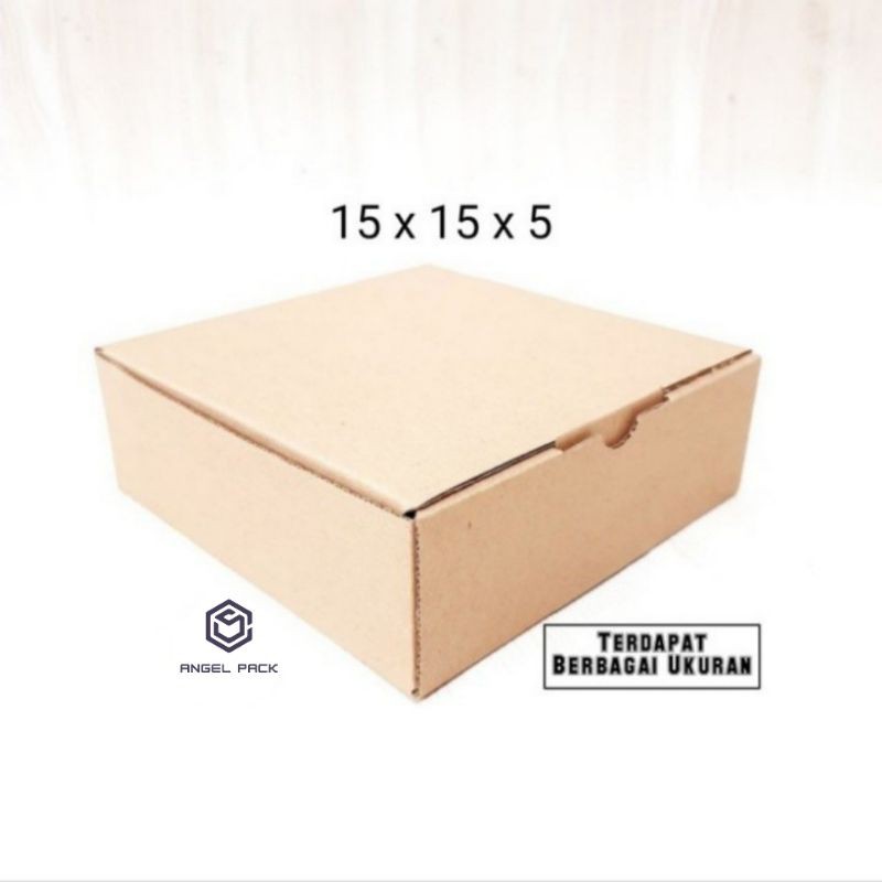 

Dus roti corrugated 15x15x5 per 5pcs box kue cake hampers kotak kado