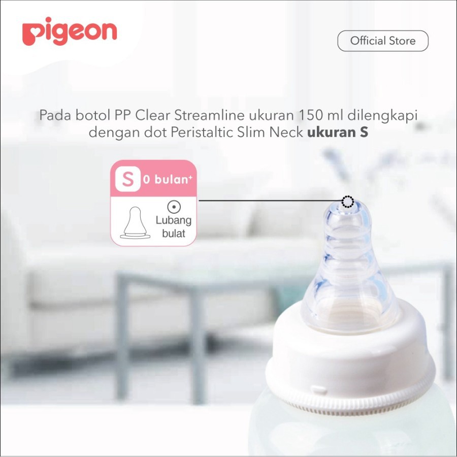 PIGEON PP CLEAR STREAMLINE MINNIE 150ML W/ S-TYPE NIPPLE PR010821