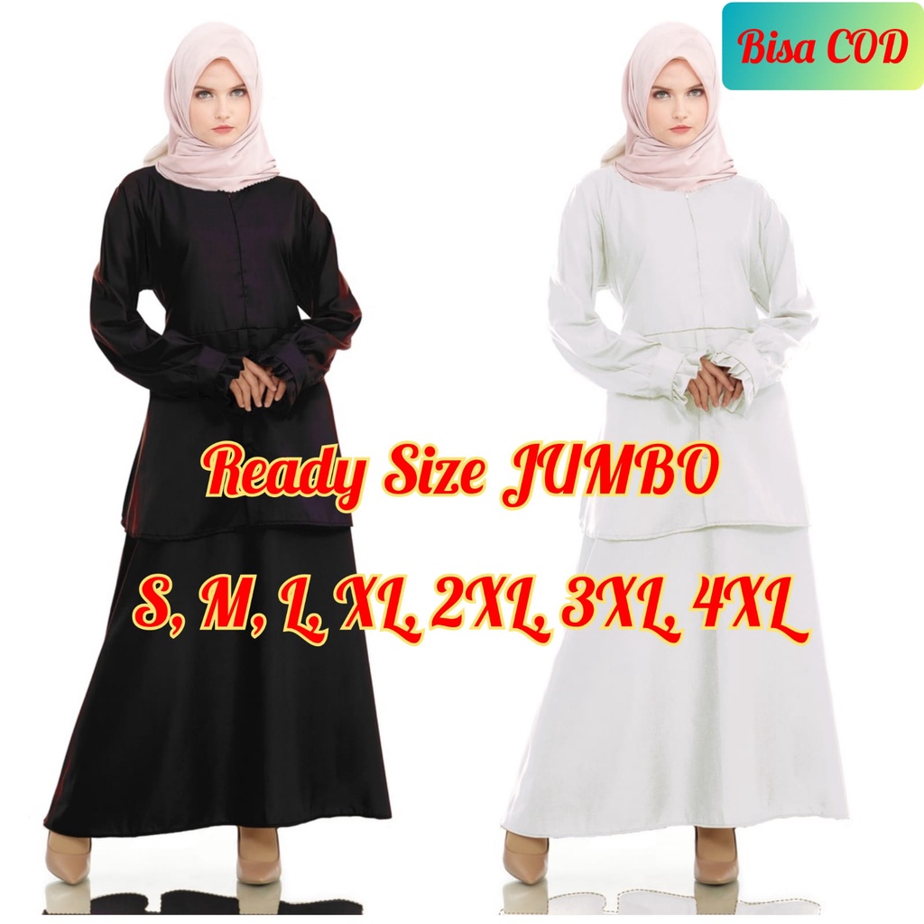 Gamis putih hitam syari Dinas seragam kerja Murah polos remaja terbaru busui guru pns modern ori fae