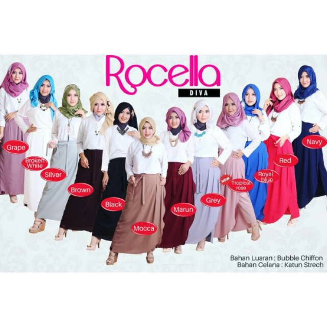 Rok celana muslimah | Rocella Diva | Rok celana kantor | Rocella