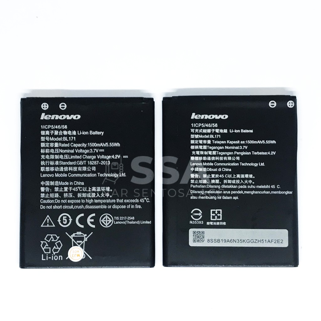 Baterai Original Lenovo BL171 A319 A390 A60 A65 A356 A368 OEM  BL 171 BL-171 Batre Garansi dan Awet