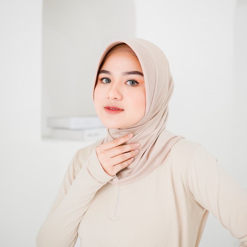 Bergo Sport / Hijab Sporty / Hijab Instant / Hijab Sporty Olah Raga Jersey-Coksu