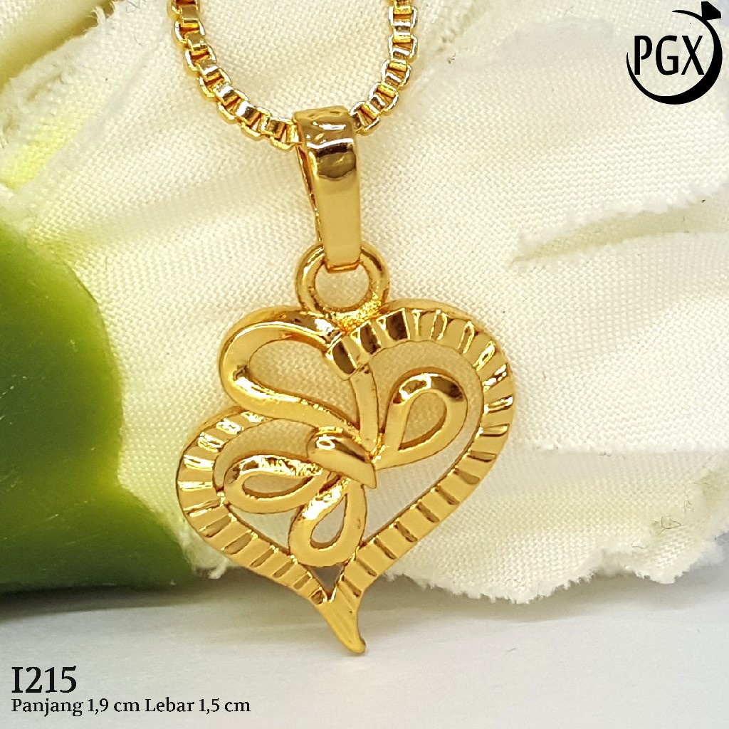 PGX Liontin Kalung Xuping Wanita Perhiasan Lapis Emas Aksesoris Fashion - I215