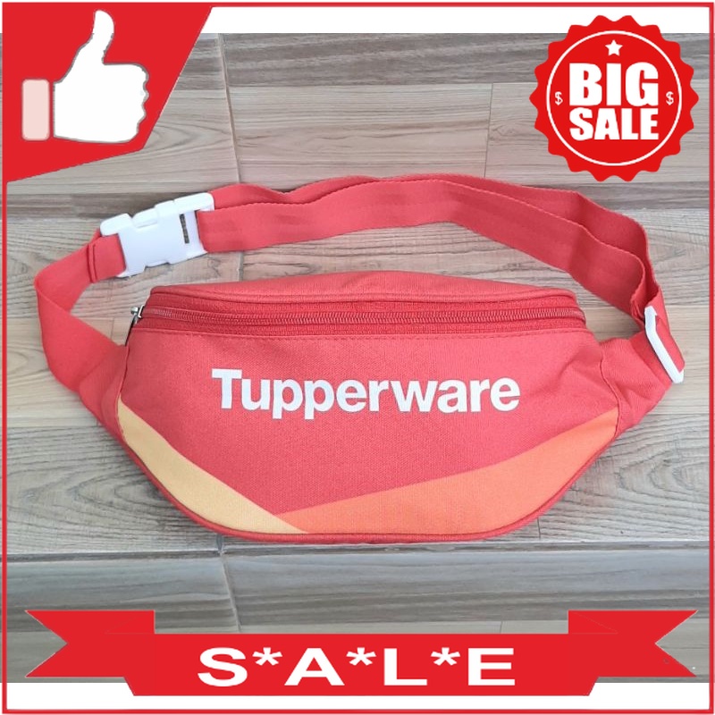 Tupperware Tas kitbag Tuperware 2022 tas pinggang merah Tupperware Original