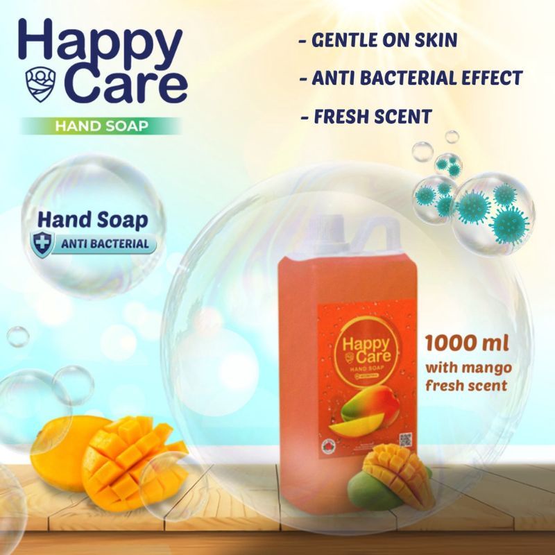 Happy care hand soap 500 ml pump hand wash 500ml reffill handsoap 1 liter