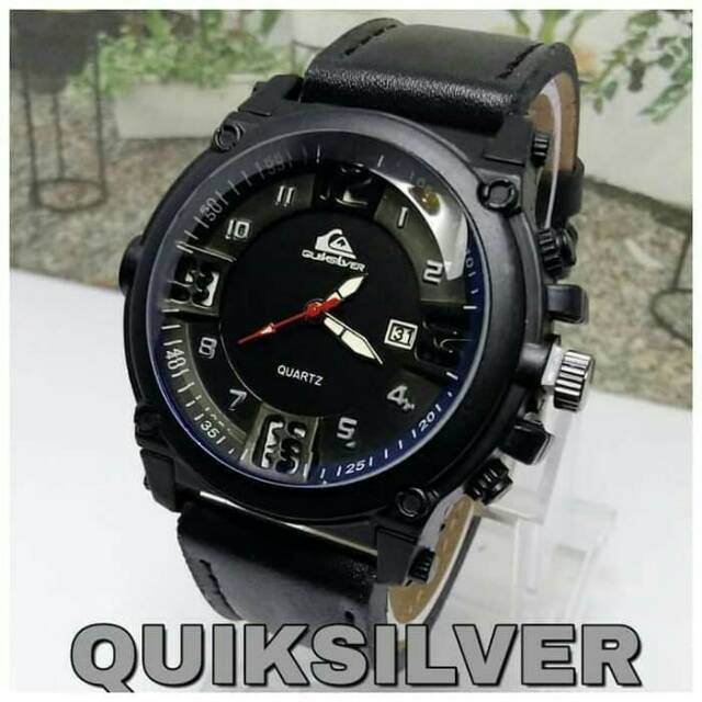 GROSIRAN JAM TANGAN QUICKSILVER Q2307 KZ TANGGAL AKTIF KULIT - JAM TANGAN PRIA INCLUDE BOX