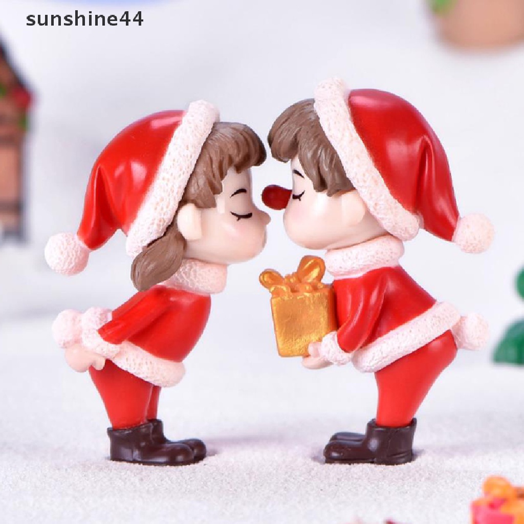 Sunshine Miniatur Pasangan Natal Untuk Dekorasi Taman Mini / Rumah