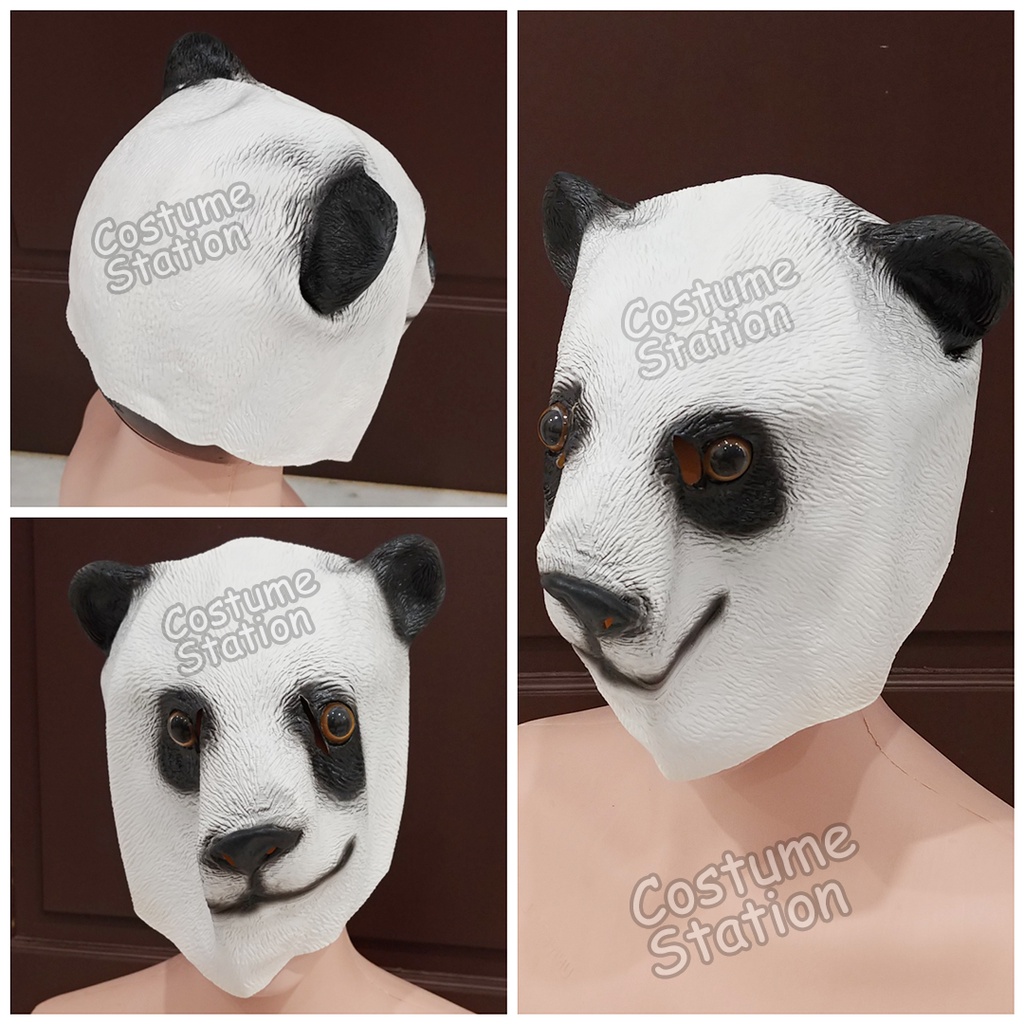 Topeng Panda / Mask Latex Hewan Binatang Animal Halloween