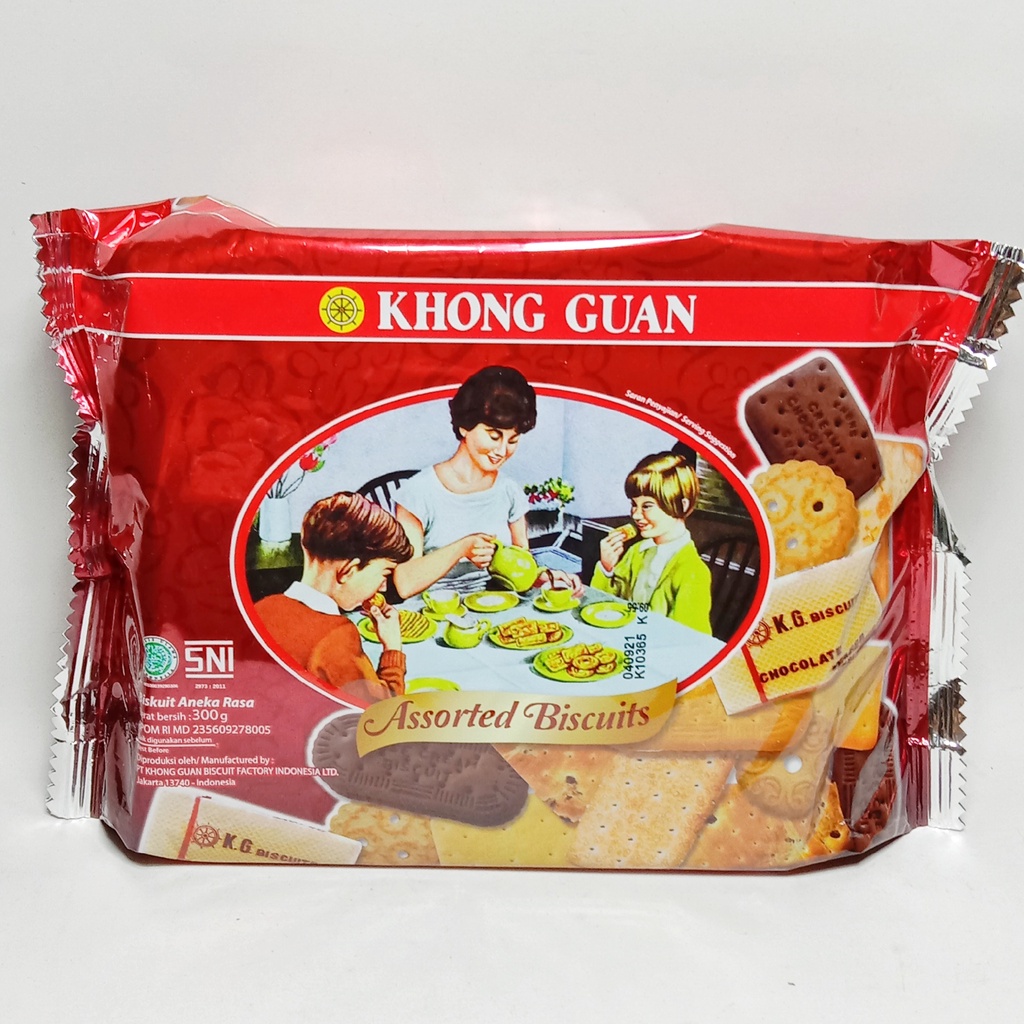 Khong Guan Assorted Red Pack 300gr barcode 8888166989399