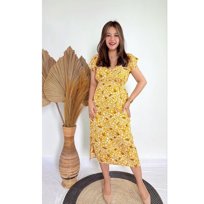 Daster Dress Manohara Bali-MN - BINTANG MUSTARD