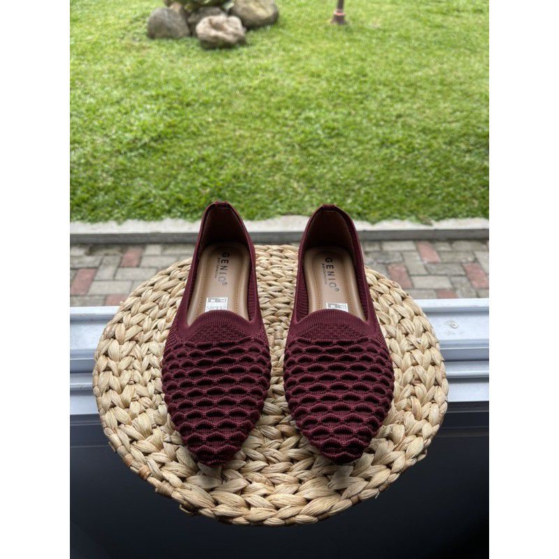 sepatu wanita/sepatu flatshoes rajut/sepatu rajut/sepatu wanita rajut