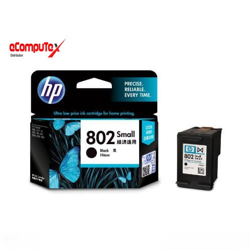 CARTRIDGE HP 802 BLACK SMALL / TINTA CATRIDGE HP802 SMALL ORIGINAL - RESMI