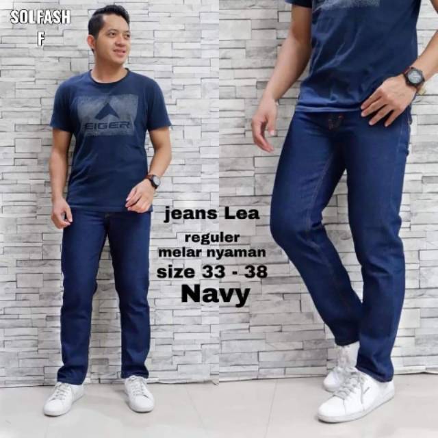 Celana reguler jeans standart pria darkblue gtz streeth jeans pria