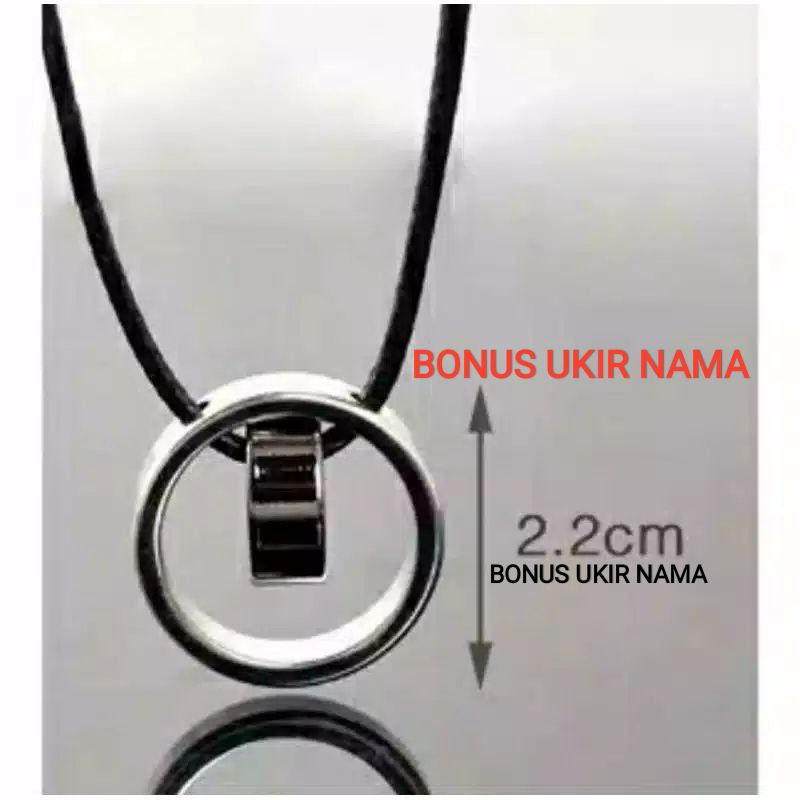 KALUNG TALI HITAM BANDUL CINCIN COUPLE KEREN MACO