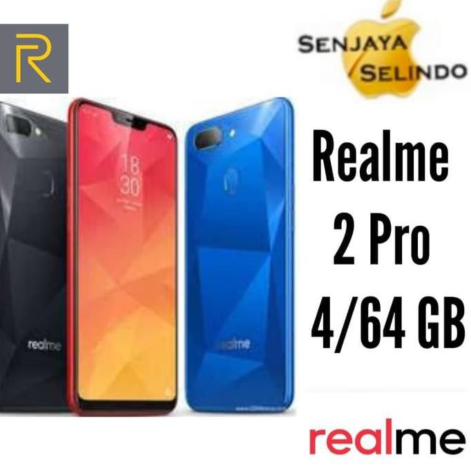 TERBARU REALME 2 PRO 4GB/64GB GARANSI RESMI OPPO - HITAM GARANSI
