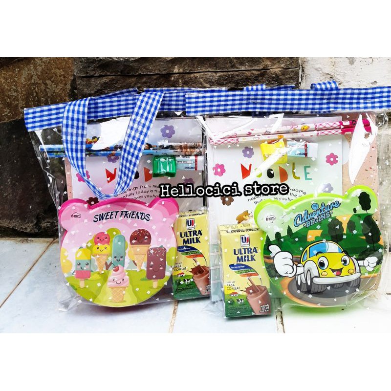 

PARCEL BINGKISAN ATK + LUNCH BOX KEMASAN CANTIK ULANG TAHUN
